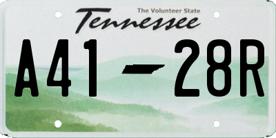 TN license plate A4128R