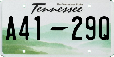 TN license plate A4129Q