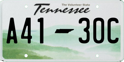 TN license plate A4130C