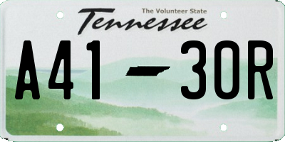 TN license plate A4130R