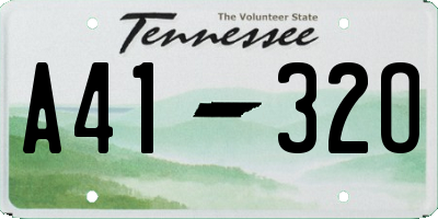 TN license plate A4132O