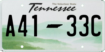 TN license plate A4133C