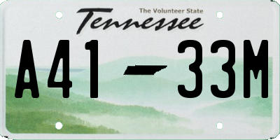 TN license plate A4133M