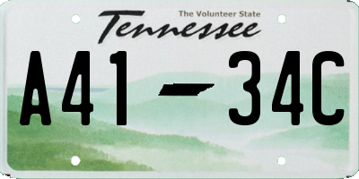 TN license plate A4134C