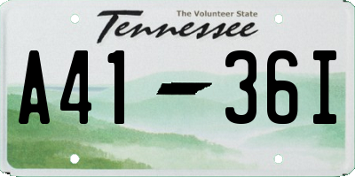 TN license plate A4136I