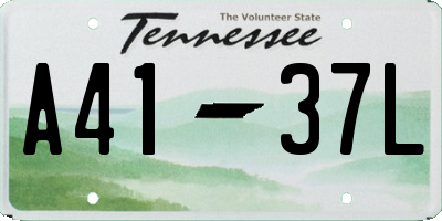 TN license plate A4137L