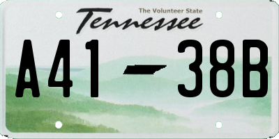 TN license plate A4138B