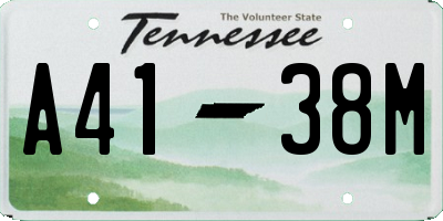 TN license plate A4138M