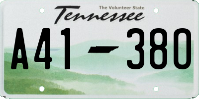 TN license plate A4138O