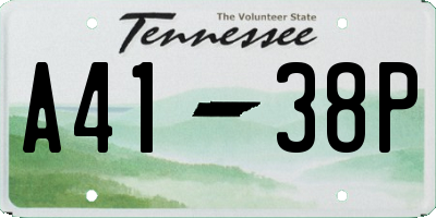 TN license plate A4138P