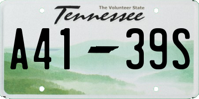 TN license plate A4139S