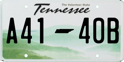 TN license plate A4140B