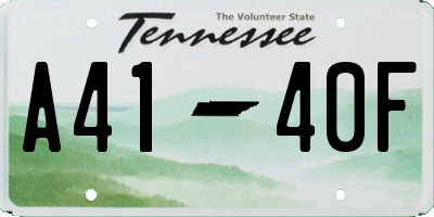 TN license plate A4140F