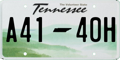 TN license plate A4140H