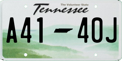 TN license plate A4140J