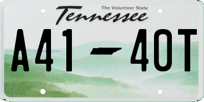 TN license plate A4140T