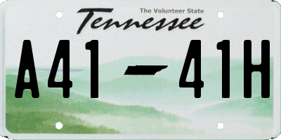 TN license plate A4141H