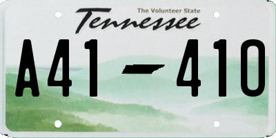 TN license plate A4141O