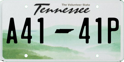 TN license plate A4141P
