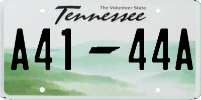 TN license plate A4144A