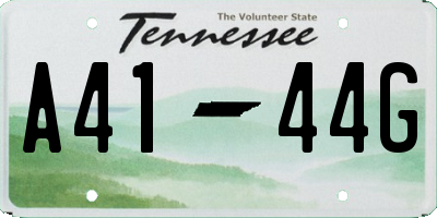 TN license plate A4144G