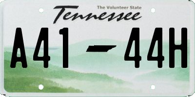 TN license plate A4144H