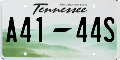 TN license plate A4144S