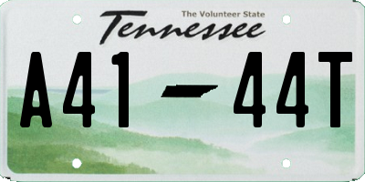 TN license plate A4144T