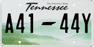 TN license plate A4144Y