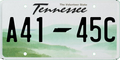 TN license plate A4145C