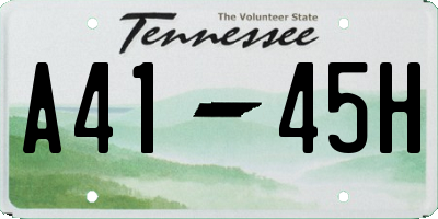 TN license plate A4145H