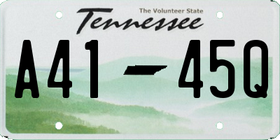 TN license plate A4145Q