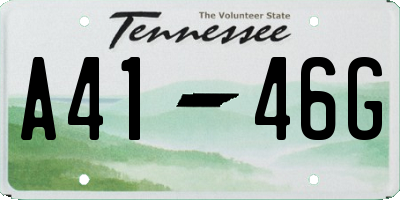 TN license plate A4146G