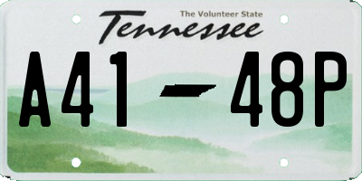 TN license plate A4148P