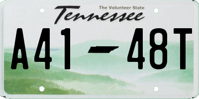 TN license plate A4148T