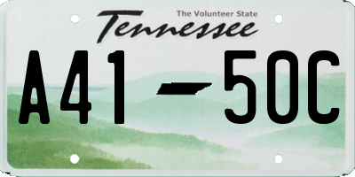 TN license plate A4150C