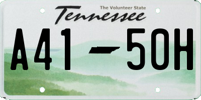 TN license plate A4150H