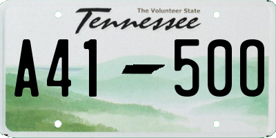 TN license plate A4150O