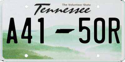 TN license plate A4150R