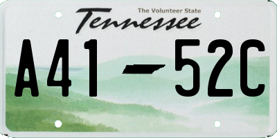 TN license plate A4152C