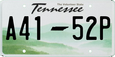 TN license plate A4152P