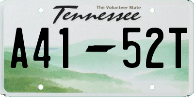 TN license plate A4152T