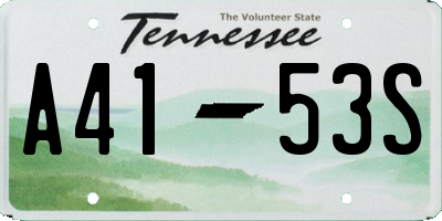 TN license plate A4153S