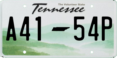 TN license plate A4154P