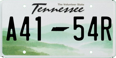 TN license plate A4154R