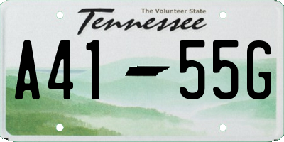 TN license plate A4155G
