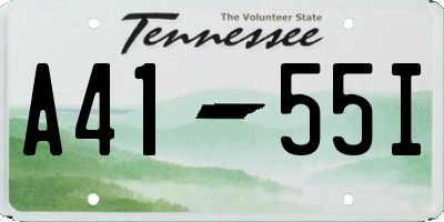 TN license plate A4155I