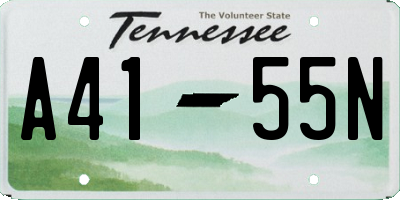 TN license plate A4155N