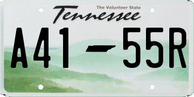 TN license plate A4155R