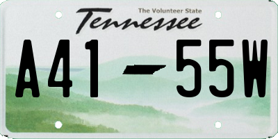 TN license plate A4155W